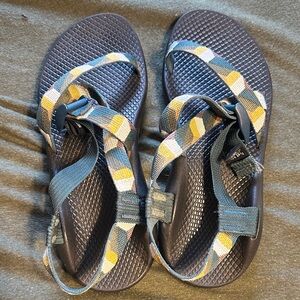 Chaco Women's Sandals with Blue and Yellow Straps